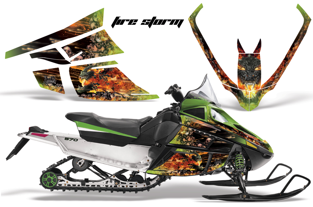 Arctic Cat F Series Graphics Kits Firestorm Green